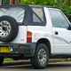 With its fixed window frames, the roll bar setup on the Suzuki Vitara was a little different.